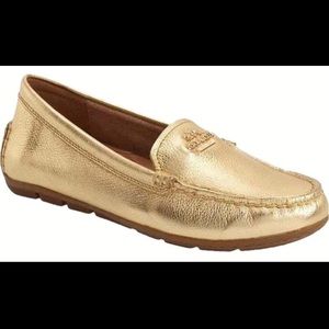 Gold Coach Flats... lightly worn- in good shape